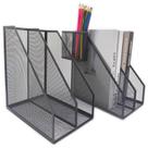 Organizador de Mesa RHONZHAO em Tela Metálica para Arquivos 25 x 25 x 17 cm Organizador de Mesa RHONZHAO em Tela Metálica para Arquivos 25 x 25 x 17 cm