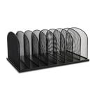 Organizador de mesa Safco Onyx 8 compartimentos verticais em malha de aço