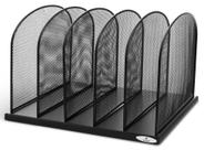 Organizador de mesa Safco Onyx com 5 compartimentos verticais em camadas