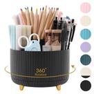 Organizador de mesa SKYDUE 360, porta-canetas giratório, 5 slots