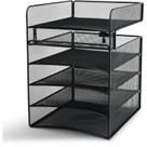Organizador de mesa suspenso Safco Onyx com 5 bandejas