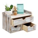 Organizador de mesa VERGOODR, rústico, branco envelhecido, madeira de 3 camadas Organizador de mesa VERGOODR, rústico, branco envelhecido, madeira de 3 camadas
