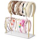 Organizador de Metal Josmimic para Tiaras, 2 Níveis, Dourado
