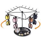 Organizador de óculos de sol Storage SNOWSTAR 360 giratório com bandeja