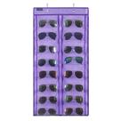 Organizador de óculos de sol suspensos ANZORG Wall 16 bolsos roxo
