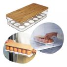 Organizador de ovos c/ tampa em bambu clear fresh