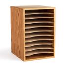 Organizador de papel de madeira Safco Vertical Desktop Sorter