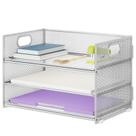 Organizador de papel Marbrasse 3 camadas Mesh File Silver