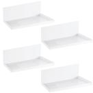 Organizador de parede Magnetic Pegboard Shelves, pacote com 4, Therwen White Organizador de parede Magnetic Pegboard Shelves, pacote com 4, Therwen White