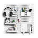 Organizador de parede Pegboard Zestify Renamp Your Space White Organizador de parede Pegboard Zestify Renamp Your Space White