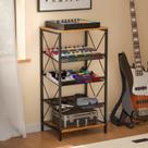 Organizador de pedais de guitarra ThreeHio 5 Tier Tuner Pedal Storage