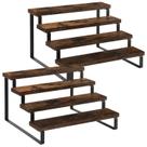 Organizador de perfume Display Riser Stand YINMIT de madeira de 4 camadas