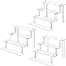 Organizador de perfumes WINKINE Clear Acrylic Risers, pacote com 3