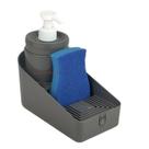 Organizador De Pia Flat Com Dispenser Detergente Porta Esponja Cozinha Cinza - 403121 Crippa Organizador De Pia Flat Com Dispenser Detergente Porta Esponja Cozinha Cinza - 403121 Crippa