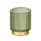Organizador de pincéis de maquiagem LEICURACE Vintage Glass Cup Green