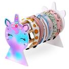 Organizador de porta-bandanas Basumee Unicorn para meninas azul