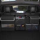 Organizador de Porta-malas Timoxi para Banco Traseiro, Organizador Dobrável para Carro com 7 Bolsos Grandes