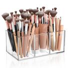 Organizador de porta-pincéis de maquiagem HIIMIEI Clear Acrylic com 6 slots