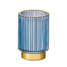 Organizador de porta-pincéis de maquiagem LEICURACE Vintage Glass Blue