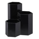 Organizador de porta-pincéis de maquiagem LoveBB 3 slots de plástico preto Organizador de porta-pincéis de maquiagem LoveBB 3 slots de plástico preto