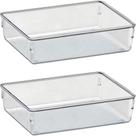 Organizador de Potes Retangular Duplo 24X16X5,5CM - Conjunto com 2 Peças