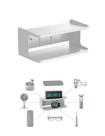 Organizador de prateleira de parede de cabeceira NOTMBESTM Small White