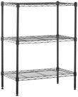 Organizador de prateleiras de armazenamento Amazon Basics 3-Shelf Black