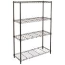 Organizador de prateleiras de armazenamento Amazon Basics 4-Shelf Black