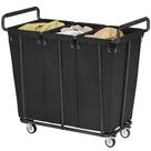 Organizador de Roupa Suja Gewudraw com 3 Sacos e Rodízios 360L Organizador de Roupa Suja Gewudraw com 3 Sacos e Rodízios 360L