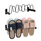 Organizador de sapateira Lavezee montado na parede, 8 pares de metal preto