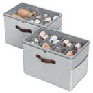 Organizador de sapatos Budding Joy for Closet 16 pares de cinza claro x2