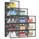 Organizador de sapatos EwonLife G-Large com porta magnética, pacote com 12 Organizador de sapatos EwonLife G-Large com porta magnética, pacote com 12