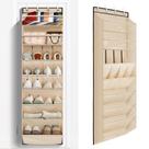 Organizador de sapatos FENTEC Over The Door 68 bolsos, 8 camadas, bege