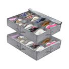 Organizador De Sapatos Para Abaixo Da Cama, Capacidade Para 12 a 16 Pares, Janela Transparente,