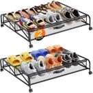Organizador de Sapatos para Debaixo da Cama LeArex 2 Unidades com Rodízios 75 x 68 x 16 cm