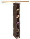 Organizador de sapatos pendurado em 10 prateleiras, utensílios domésticos simples, marrom Organizador de sapatos pendurado em 10 prateleiras, utensílios domésticos simples, marrom