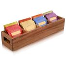 Organizador de saquinhos de chá Chicvilla Acacia Wood com 4 slots