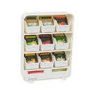 Organizador de saquinhos de chá Mind Reader Tea Station de plástico branco Organizador de saquinhos de chá Mind Reader Tea Station de plástico branco