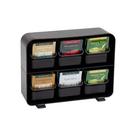 Organizador de saquinhos de chá Mind Reader Tea Station Plastic Black