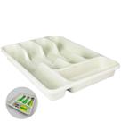 Organizador de Talheres 26x35cm Divisor Gaveta Plástico Cozinha Mármore - AMZ