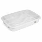 Organizador de talheres branco com tampa divisória para gaveta porta talheres resistente Organizador de talheres branco com tampa divisória para gaveta porta talheres resistente