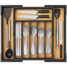 Organizador de talheres Lifewit Bamboo Utensil Bandeja Kitchen
