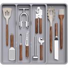 Organizador de talheres Lifewit Utensil Drawer Grey Plastic 4 Comp Organizador de talheres Lifewit Utensil Drawer Grey Plastic 4 Comp