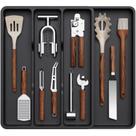 Organizador de talheres Lifewit Utensil Gavet Organizer Black Organizador de talheres Lifewit Utensil Gavet Organizer Black