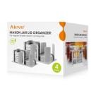 Organizador de Tapa para Frascos Mason AIEVE Paquete de 4