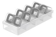 Organizador De Temperos Cozinha Clear 9 Peças Ou Cor Branco