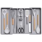 Organizador de utensílios Lifewit expansível para gaveta de cozinha cinza Organizador de utensílios Lifewit expansível para gaveta de cozinha cinza
