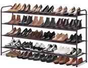 Organizador de Zapatos MISSLO de 4 Niveles Marrón 109x29x82 cm