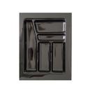 Organizador divisor de talheres 5 divisões dt07 preto ajustável resistente faca garfo colher concha