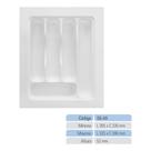 Organizador Divisor Gavetas Talher Utensílios Quarto Plástico Resistente Branco OG-69